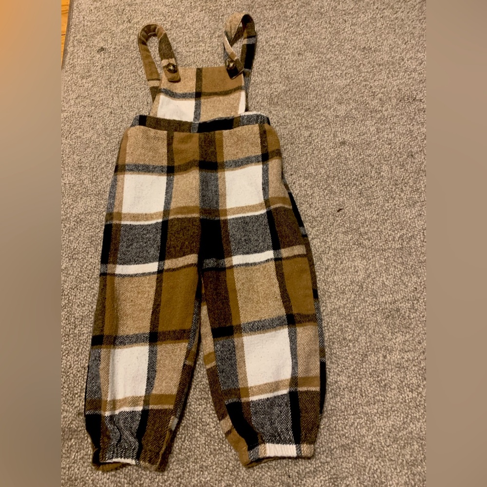 Plaid Overalls 18-24m